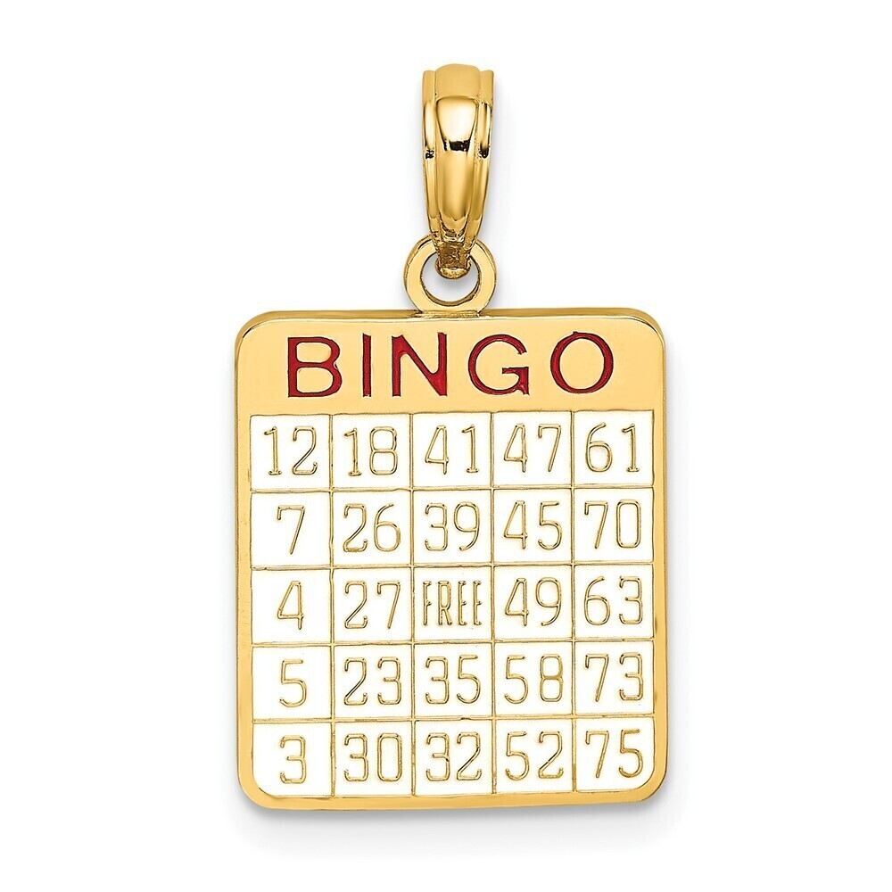 Kazi Luxury 10K w/ Enamel Bingo Card Charm